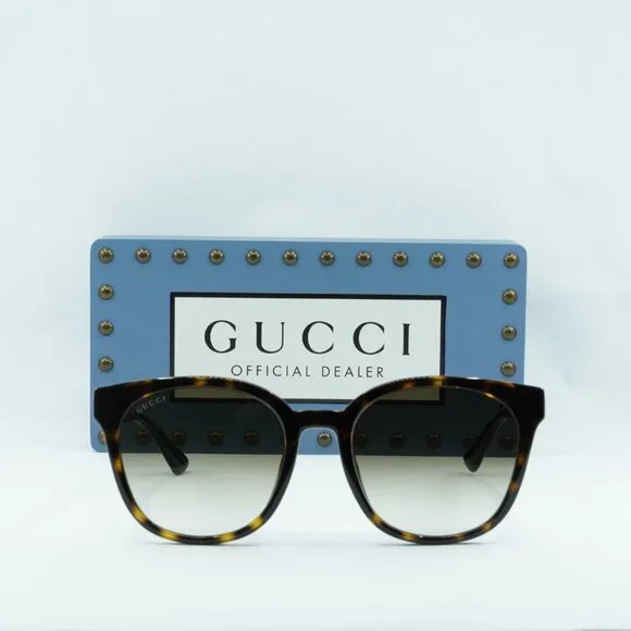Gucci GG1122SA 002 Square Sunglasses – Havana/Brown Gradient  display picture 1